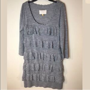 Leifsdottir L Knit Gray Sweater Dress